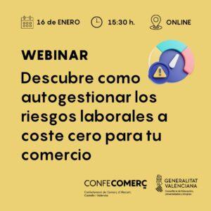 Webinar | Descubre como autogestionar los riesgos laborales a coste cero para tu comercio @ Webinar online